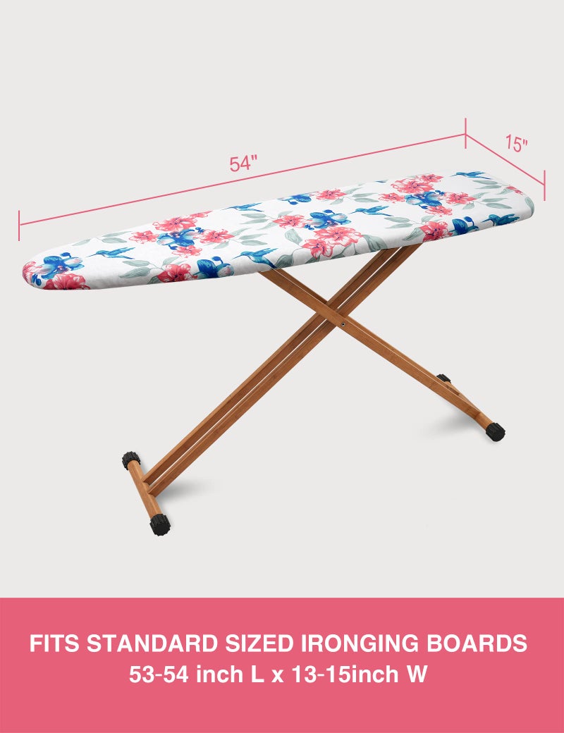 SUNKLOOF Extra Thick Ironing Board Cover and Pad, Resist Scorching and Staining, 15x54 Reflective Silicone Ironing Board Cover, Elastic Edges, 4 Fasteners, Large Protective Scorch Mesh Cloth - Image 5